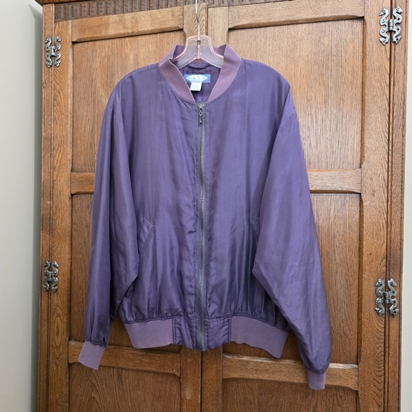 KAID | Vintage Silk Purple Jacket - Women’s Small - Picture 3 of 8